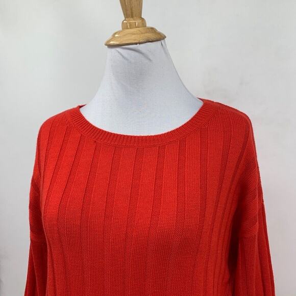 Sanctuary Sweater Womens M Medium Tomato Lillith Wool Blend Crew Neck Pullover - Picture 3 of 13